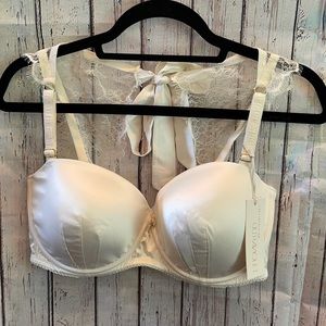 NWT ULTRAVIOLET SATIN/LACE BALCONETTE BRA SZ 36DD